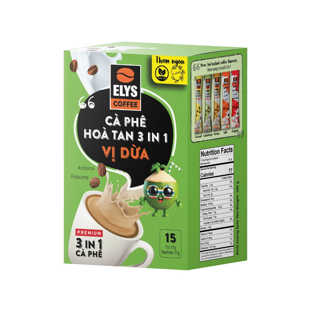 Cà phê Elys Cappuccino Dừa